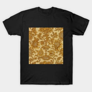 Fancy Golden Antique Foliage Wall Paper T-Shirt